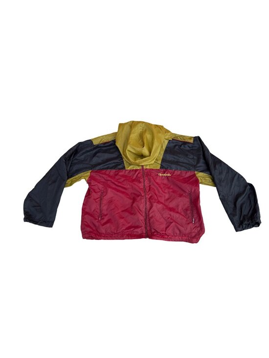 Reebok Other - Reebok Vintage Colorblock Nylon Windbreaker Jacket Red/Yellow/Black M